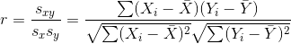 correlation coefficient